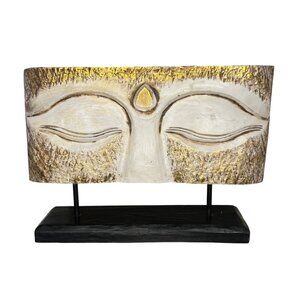 Eye of Buddha Standing Wood Plaque WOOD  15in X 11in